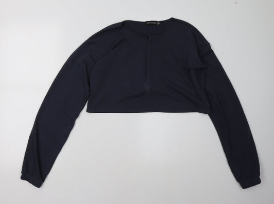 PRETTYLITTLETHING Womens Blue   Pullover Sweatshirt Size 8