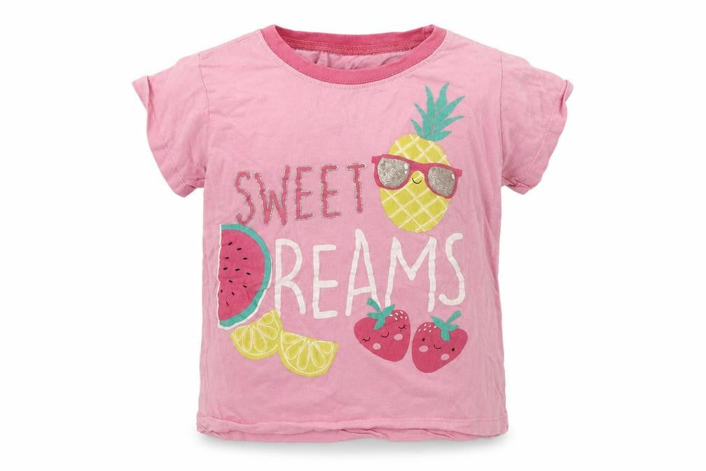 b&m Girls Pink   Basic T-Shirt Size 8-9 Years