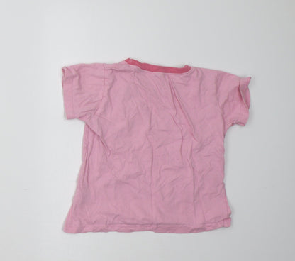 b&m Girls Pink   Basic T-Shirt Size 8-9 Years