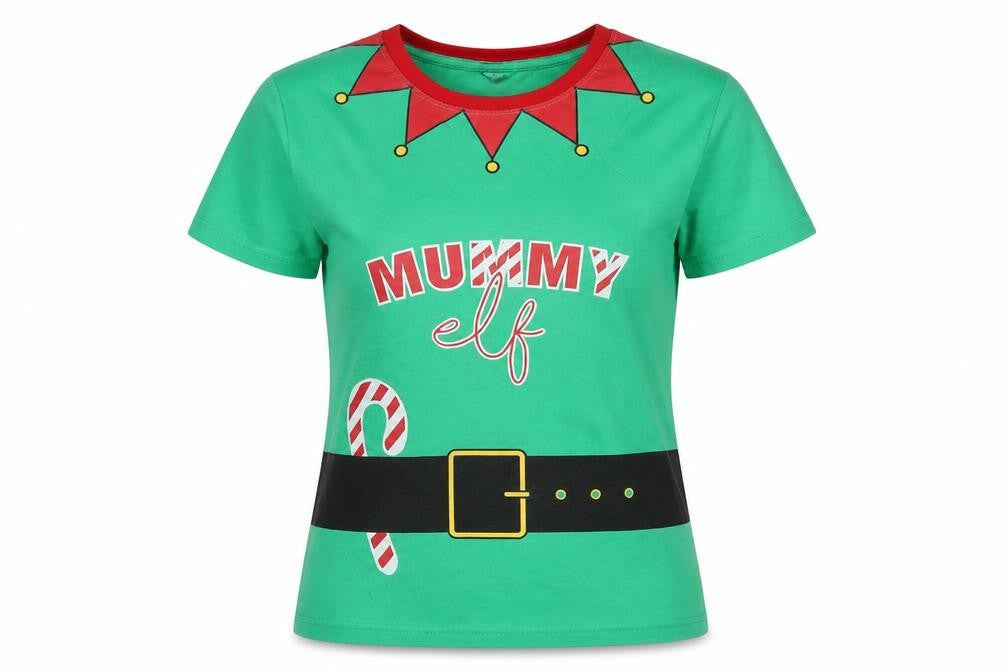 Avenue Womens Green   Basic T-Shirt Size 10  - christmas