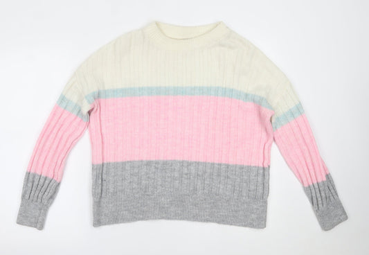 Papaya Womens Multicoloured Striped  Pullover Jumper Size S