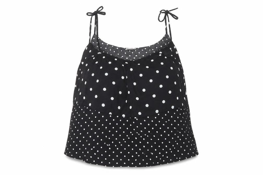 Pimkie Womens Black Polka Dot  Basic Blouse Size 10