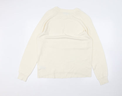 Next Womens White   Pullover Jumper Size S