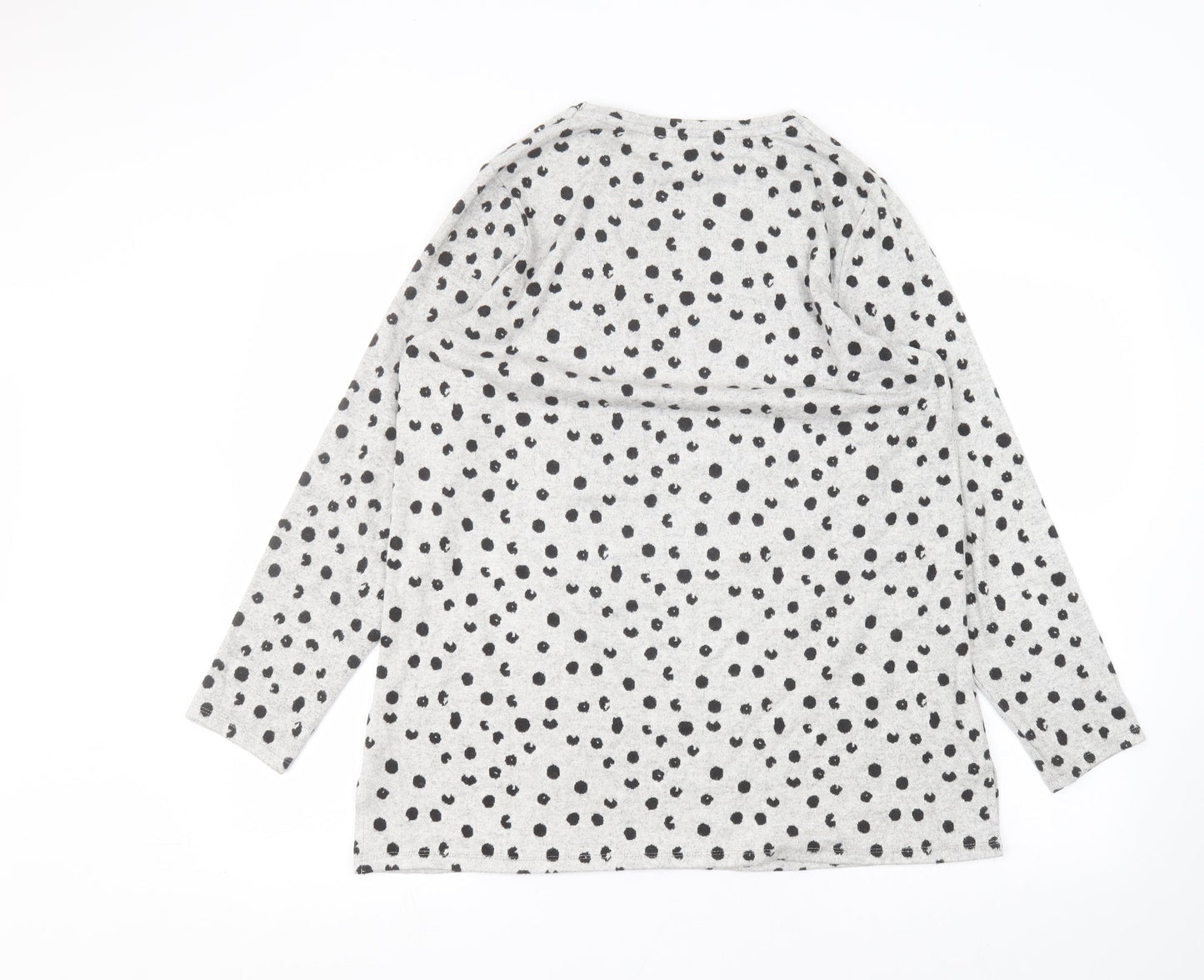 Matalan Womens Grey Polka Dot  Pullover Jumper Size 12