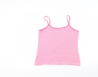 Essentials Womens White Striped  Basic T-Shirt Size 16