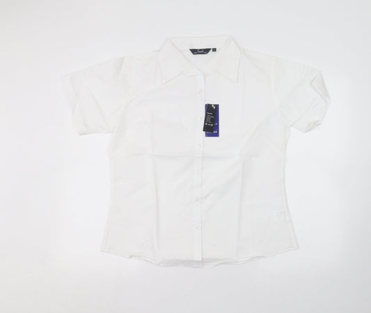 Premier man Mens White    Dress Shirt Size 14