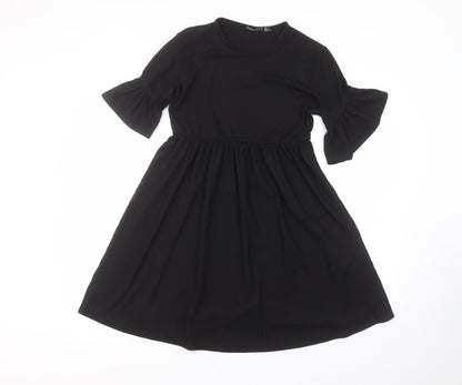 Preloved Boohoo Womens Black   A-Line  Size 8 - Front