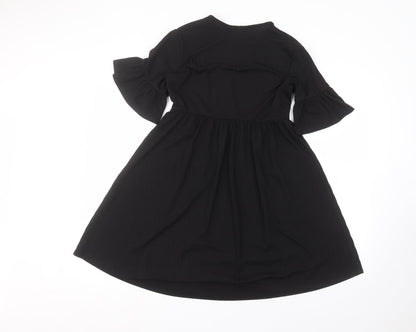 Preloved Boohoo Womens Black   A-Line  Size 8 - Back