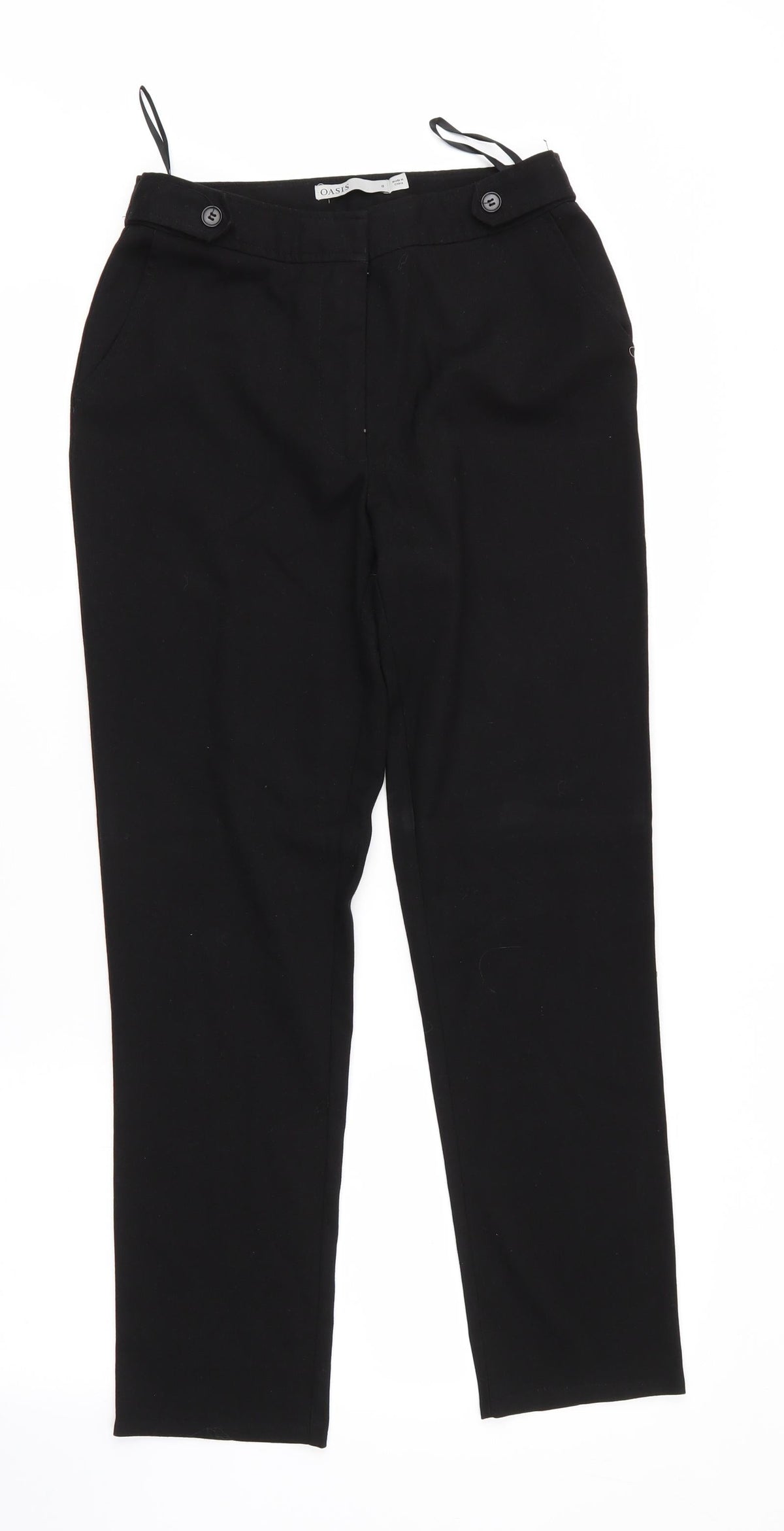 Oasis Womens Black   Trousers  Size 8 L27.5 in