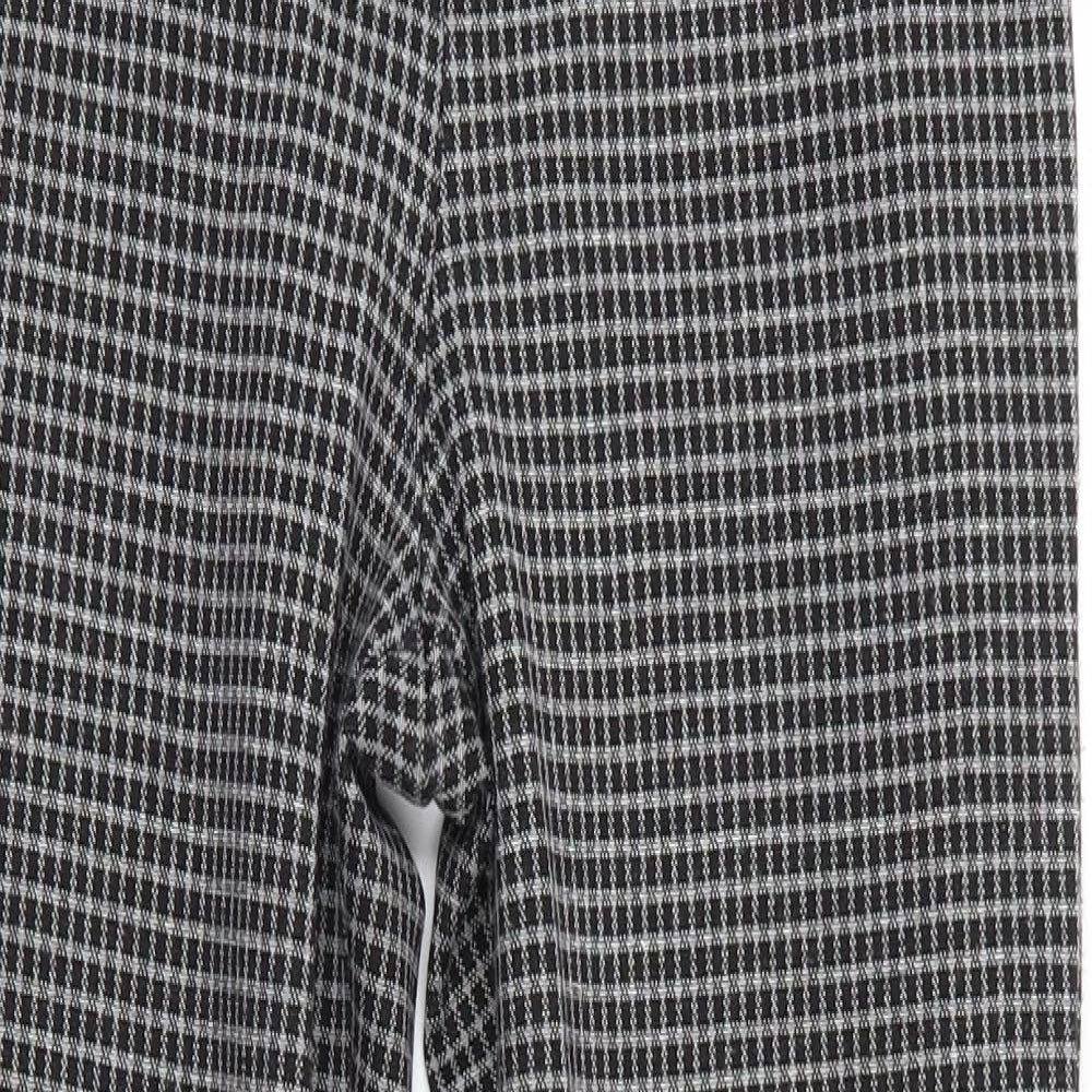Papaya Womens Black Check  Jegging Trousers Size 10 L26 in - Small check