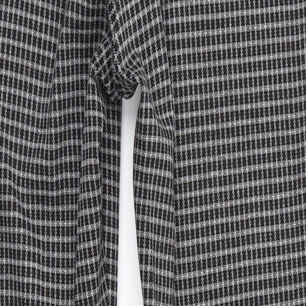 Papaya Womens Black Check  Jegging Trousers Size 10 L26 in - Small check