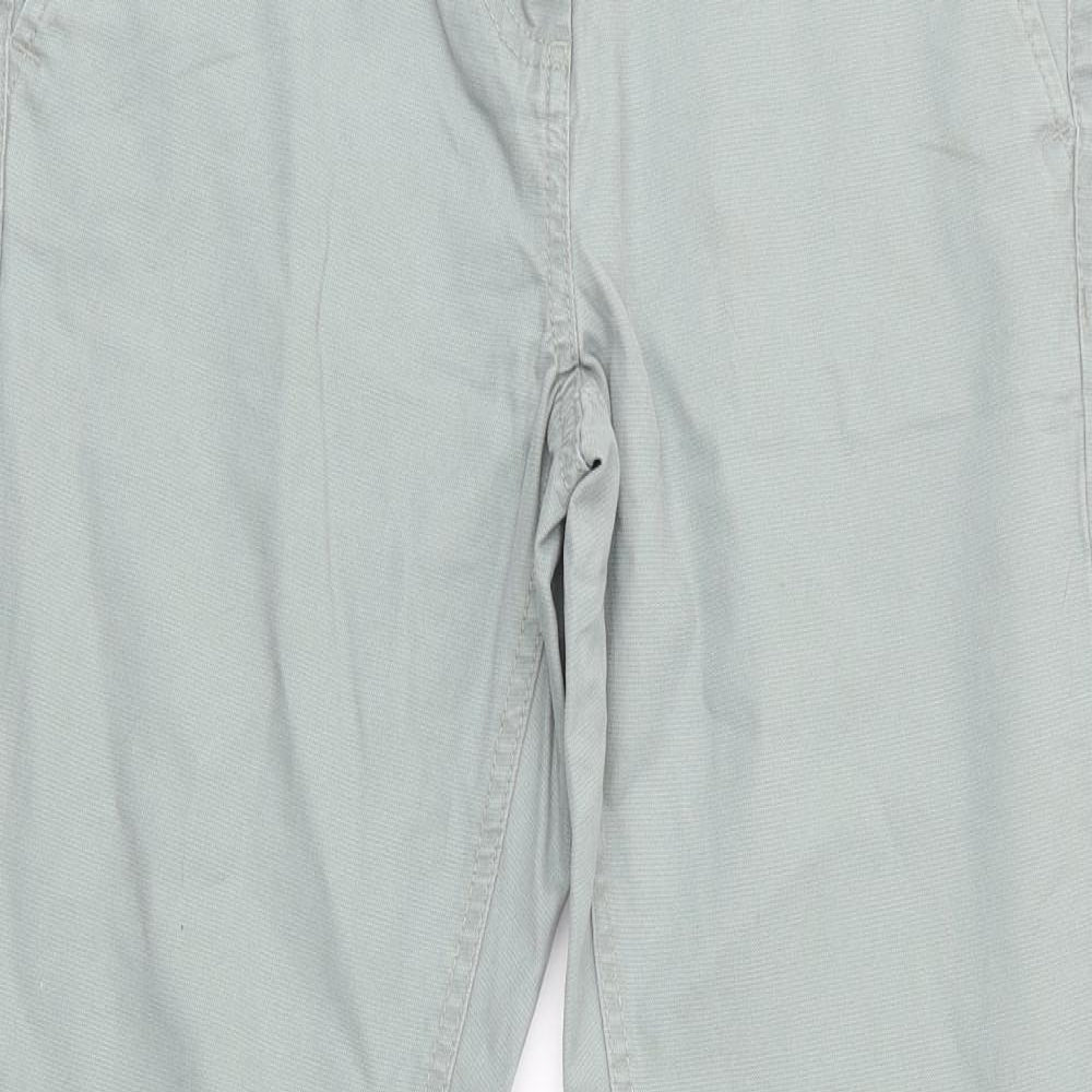 Chino Womens Green   Chino Trousers Size 6 L27 in - Sage Green - Very fine dot like pattern