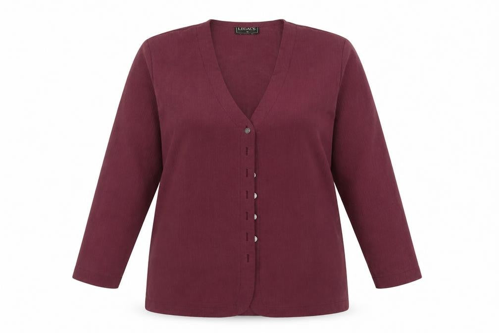 Legacy Womens Purple   Basic Button-Up Size 16