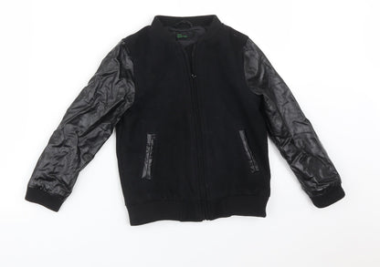 Stile Benetton Boys Black Jacket Size S