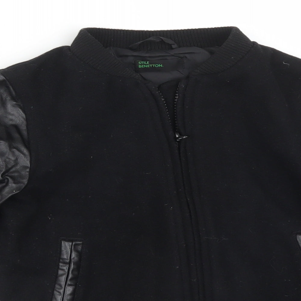 STILE BENETTON Boys Black   Jacket  Size S
