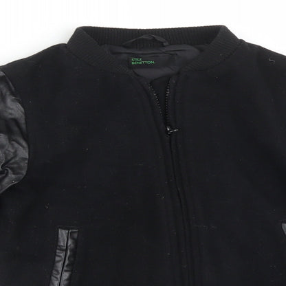 Stile Benetton Boys Black Jacket Size S