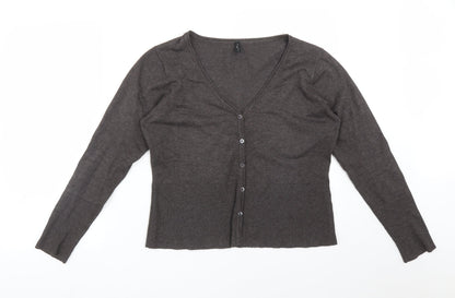 PUURE INSTINCT Womens Grey   Cardigan Jumper Size L
