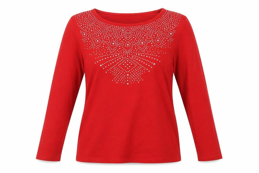 LOVE TEES Womens Red   Basic T-Shirt Size 14