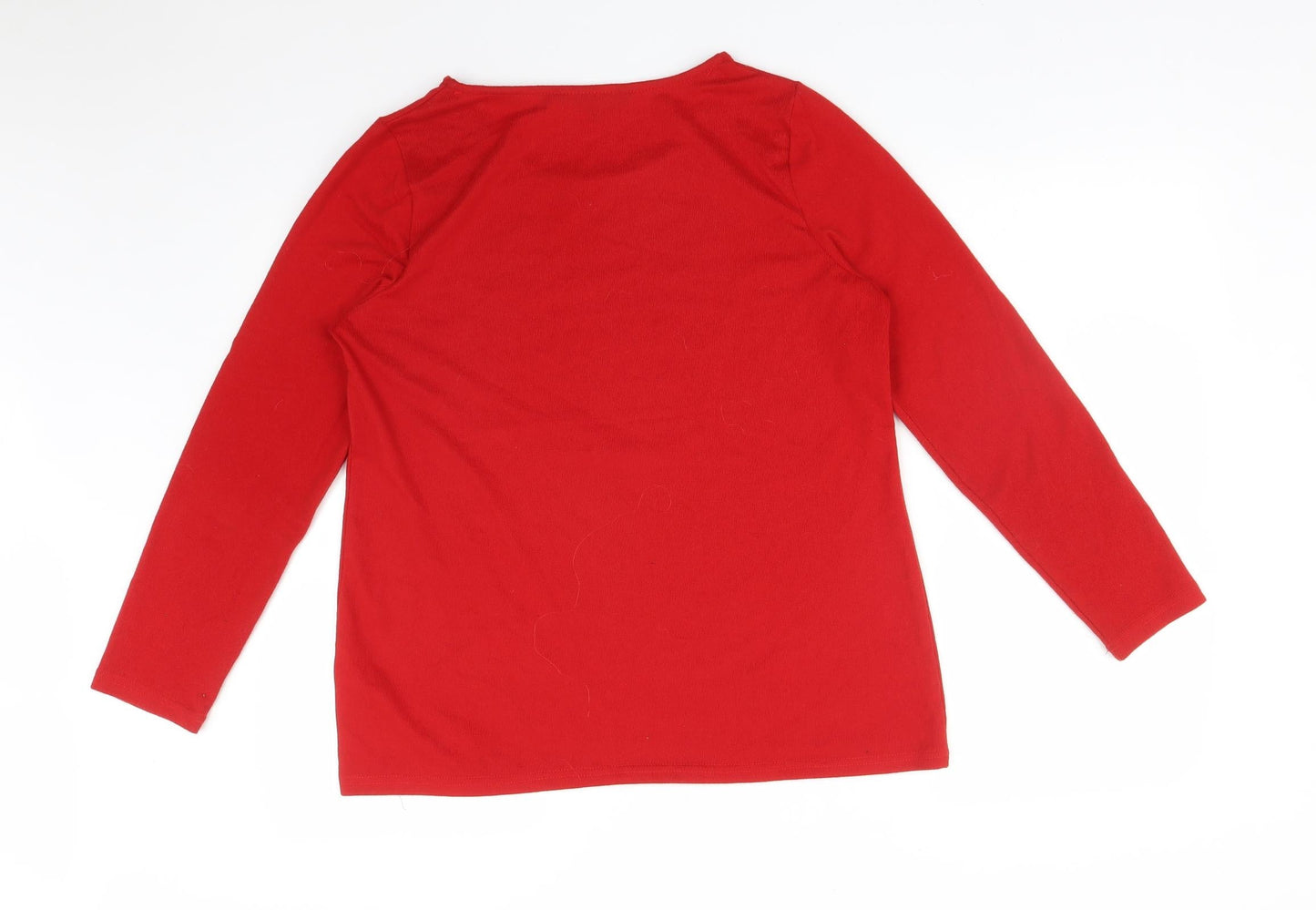 LOVE TEES Womens Red   Basic T-Shirt Size 14