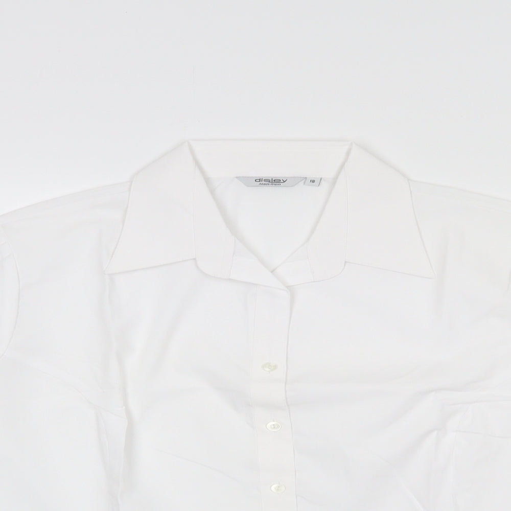 Disley Womens White   Basic Button-Up Size 18