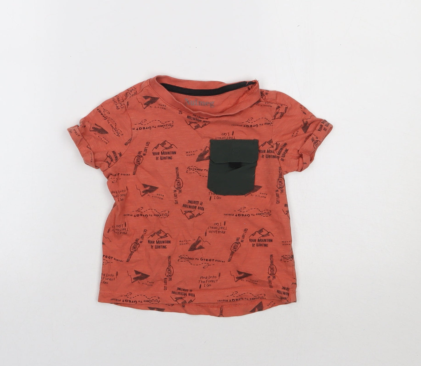 Nutmeg Baby Orange   Basic T-Shirt Size 12-18 Months