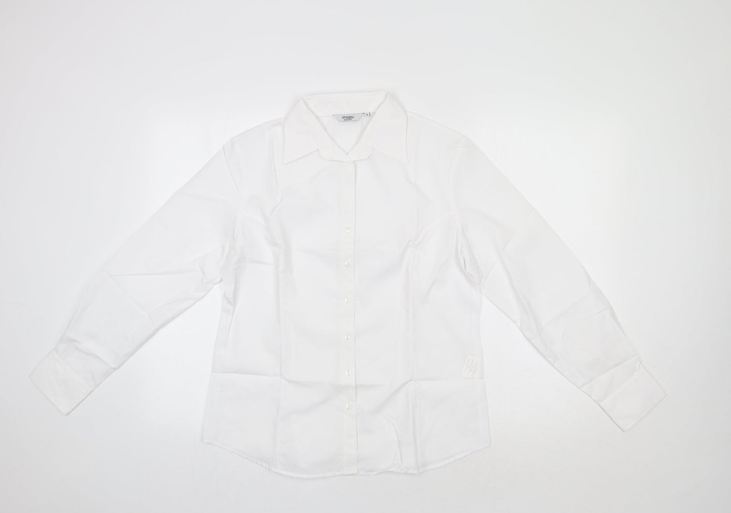 Disley Womens White   Basic Button-Up Size 12