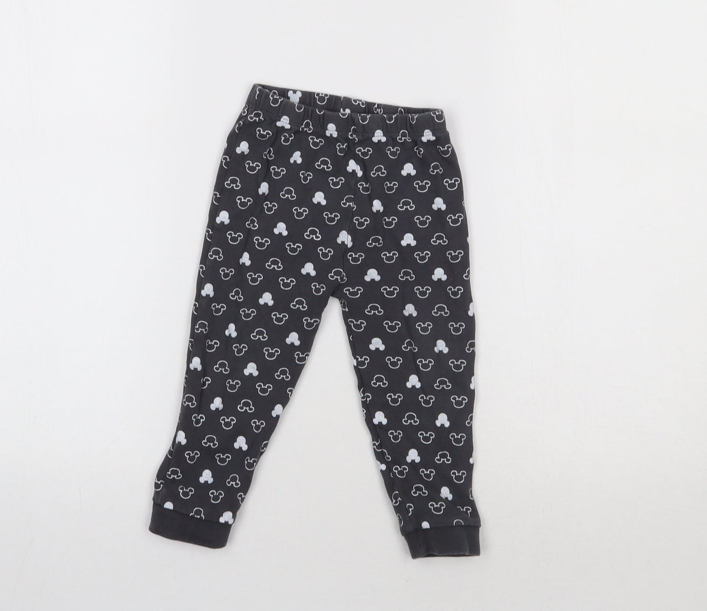 George Girls Grey Geometric   Pyjama Pants Size 2-3 Years  - Mickey Mouse