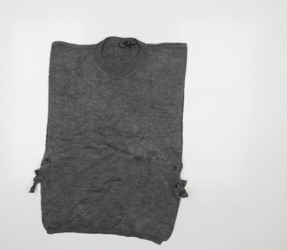 PINK Womens Grey   Pullover Jumper Size S