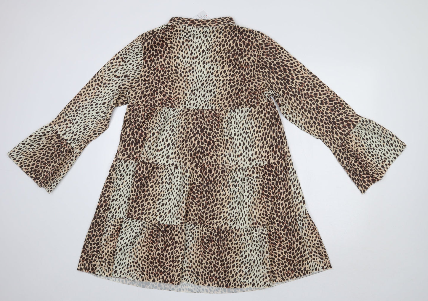 Preworn Womens Beige Animal Print  A-Line  Size M