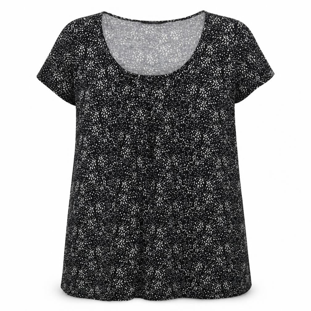 Marks & Spencer Womens Black Geometric  Basic Blouse Size 18
