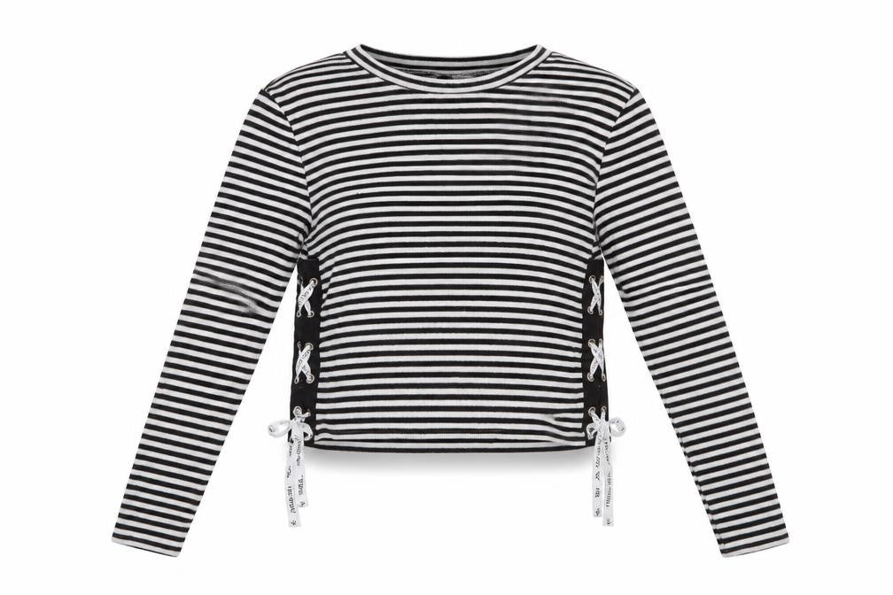 H&M Womens Black Striped  Pullover Jumper Size M