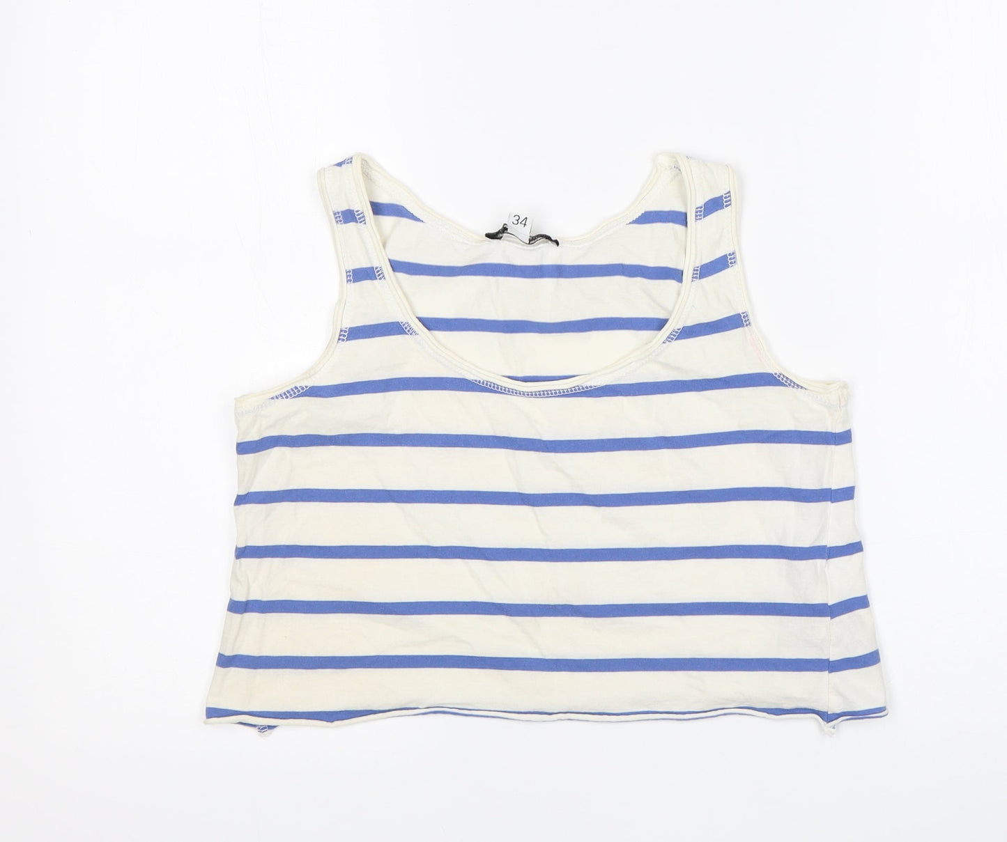 New Look Womens Multicoloured Striped  Cropped Tank Size 6