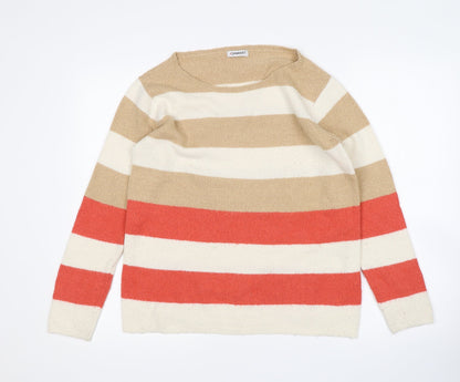 Preloved Damart Womens Multicoloured Striped  Pullover Jumper Size 10 - Front