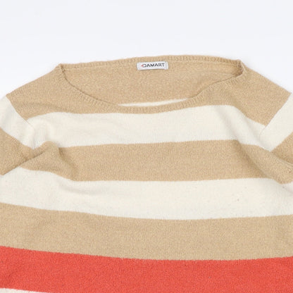 Preloved Damart Womens Multicoloured Striped  Pullover Jumper Size 10 - Detail
