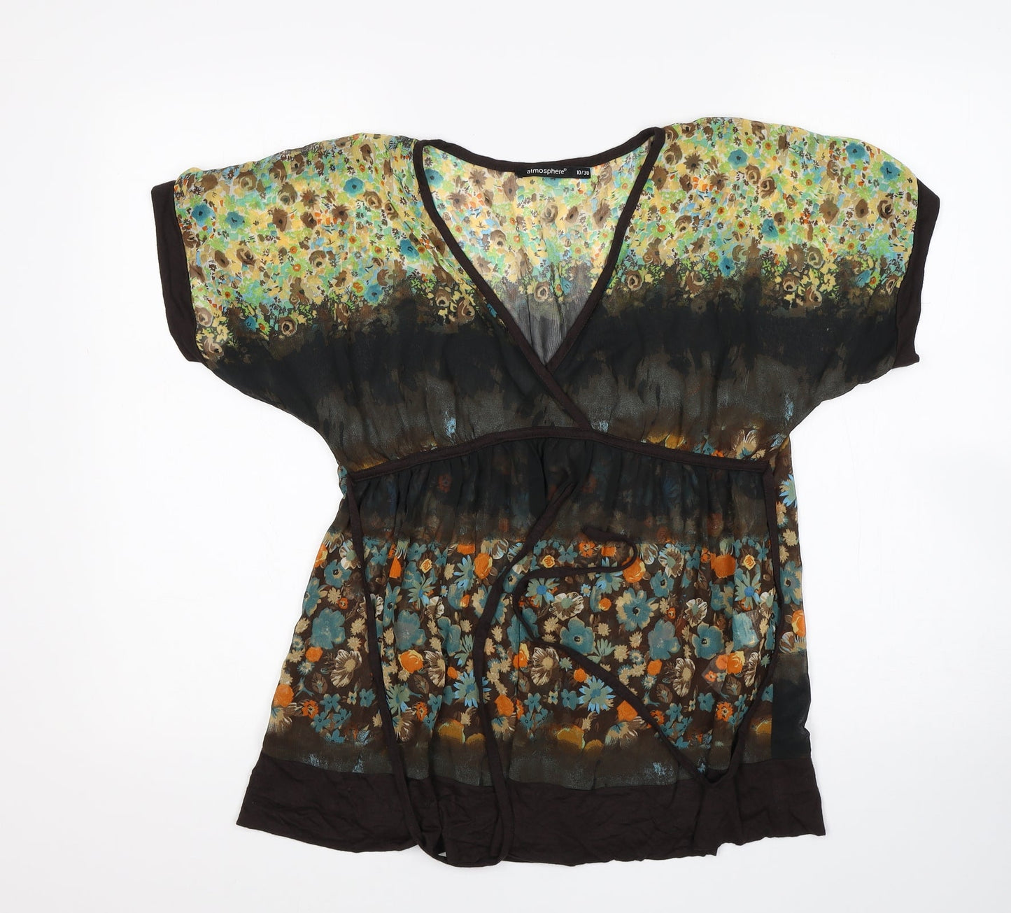 Atmosphere Womens Multicoloured Floral  Basic Blouse Size 10