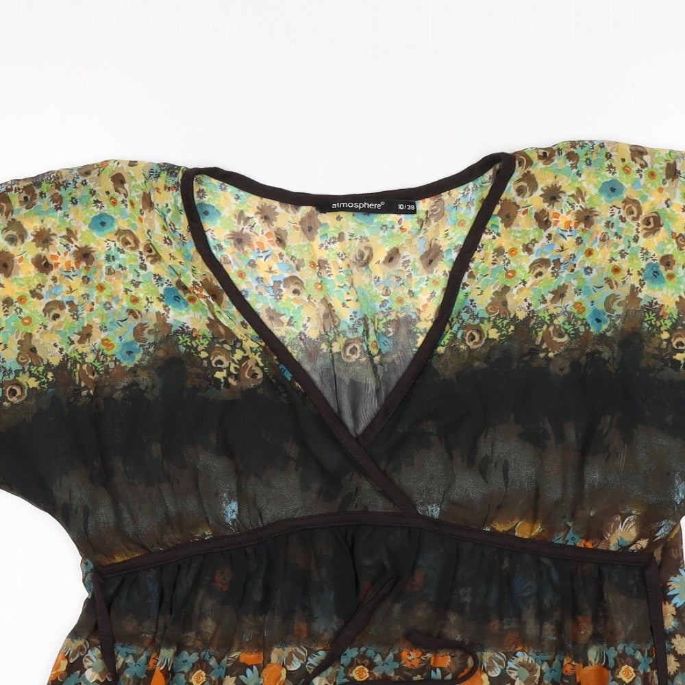 Atmosphere Womens Multicoloured Floral  Basic Blouse Size 10