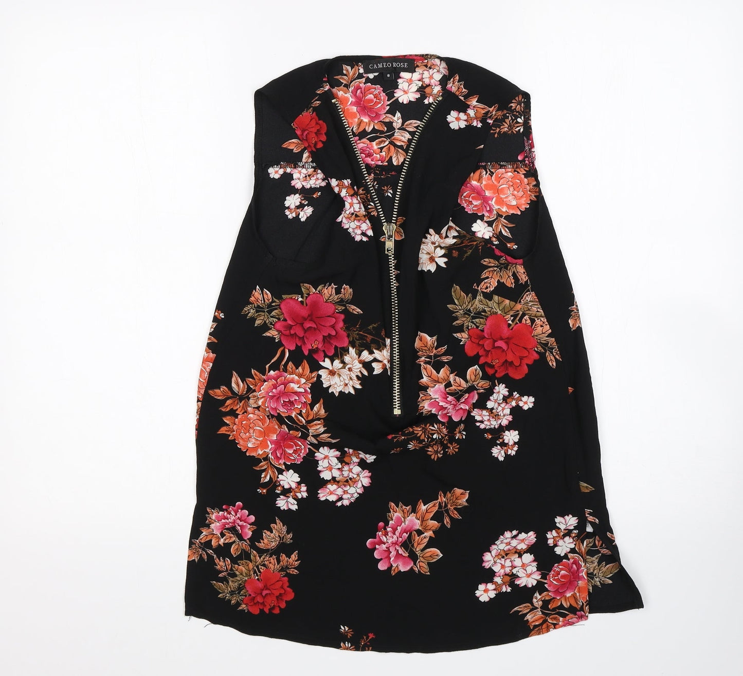 Cameo Rose Womens Multicoloured Floral  Basic Blouse Size 8