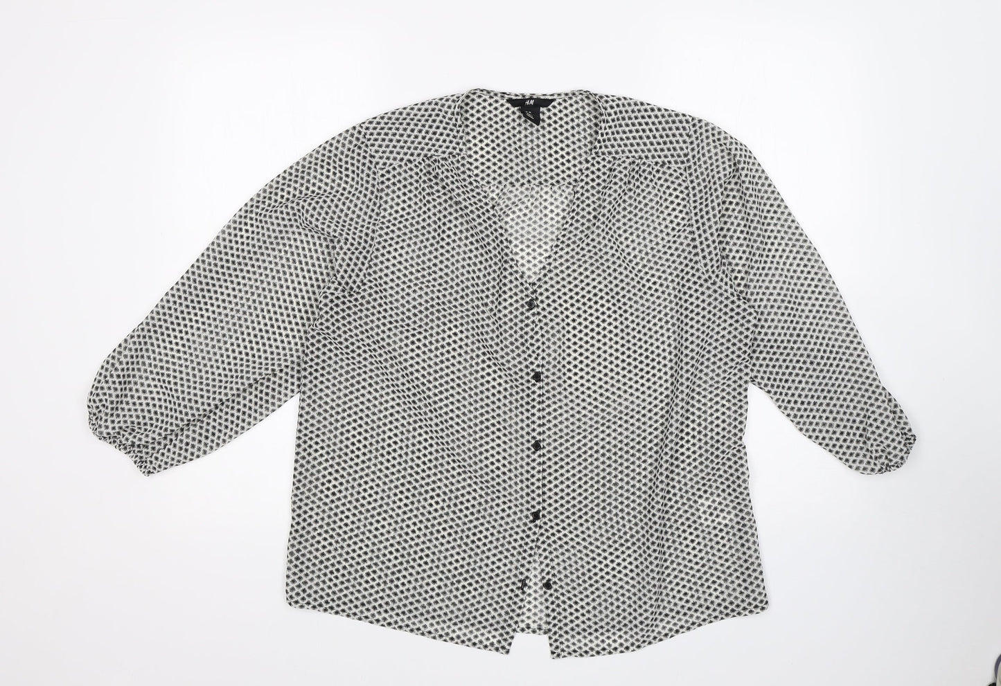H&M Womens Multicoloured Polka Dot  Basic Blouse Size 8