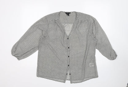 H&M Womens Multicoloured Polka Dot  Basic Blouse Size 8