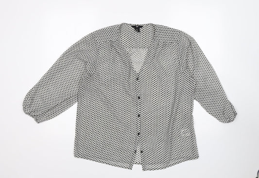 H&M Womens Multicoloured Polka Dot  Basic Blouse Size 8
