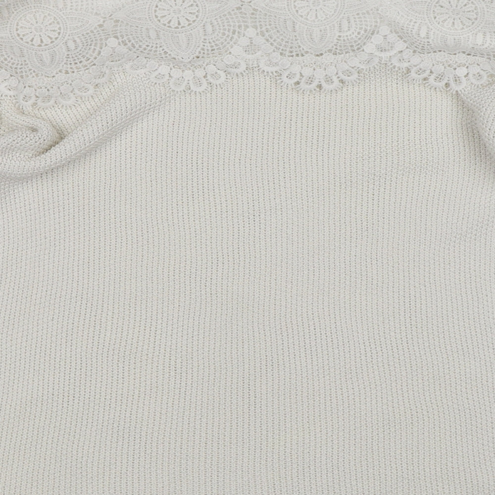 F&F Womens White   Pullover Jumper Size 8