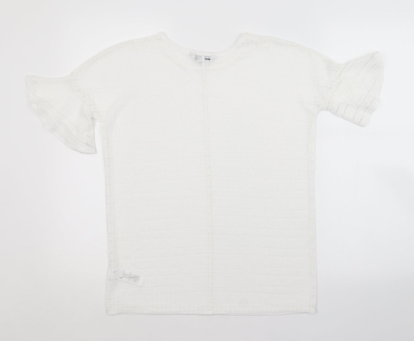 NEXT Womens White Striped  Basic Blouse Size 6