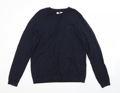Preloved Topman Mens Blue   Pullover Jumper Size M - Front