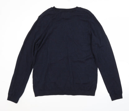 Preloved Topman Mens Blue   Pullover Jumper Size M - Back