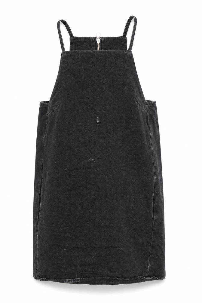 Topshop Womens Grey Herringbone  Pinafore/Dungaree Dress  Size 12