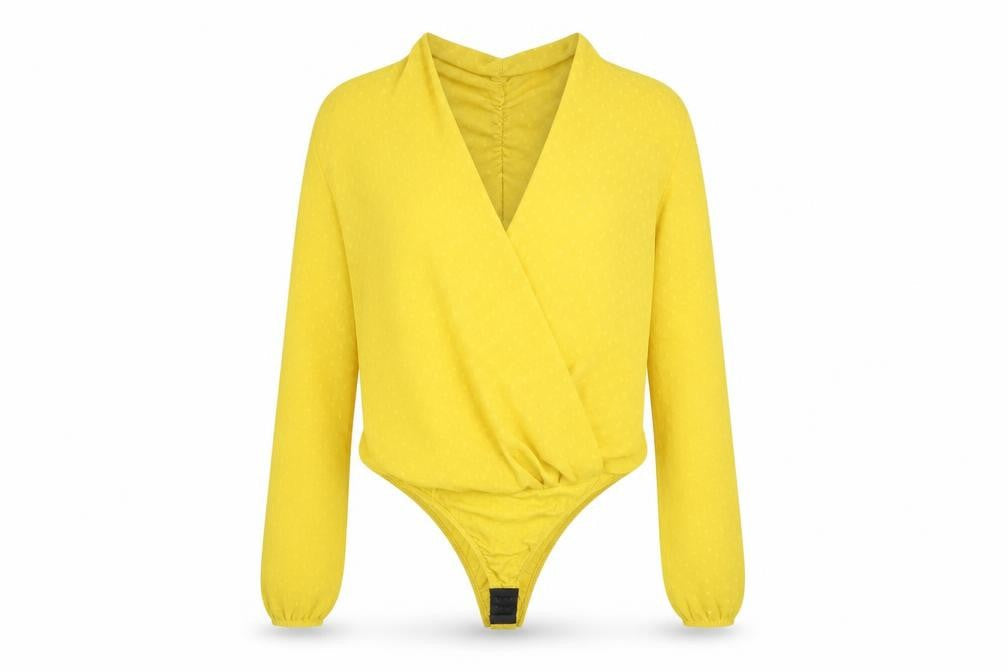 Boohoo Womens Yellow   Leotard One-Piece Size 8