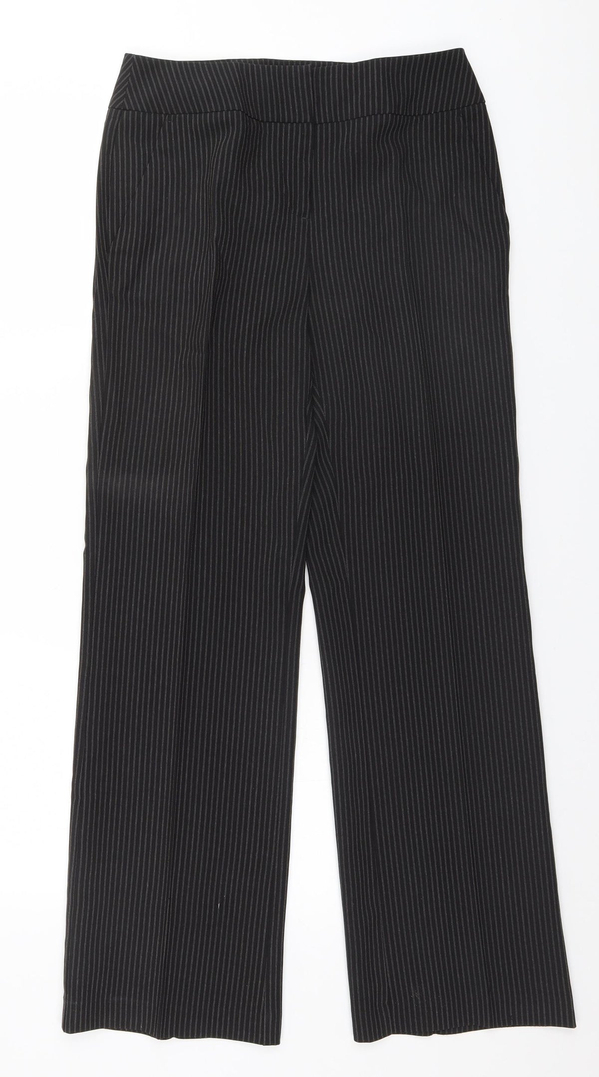 Papaya Womens Brown Striped  Dress Pants Trousers Size 10 L28 in