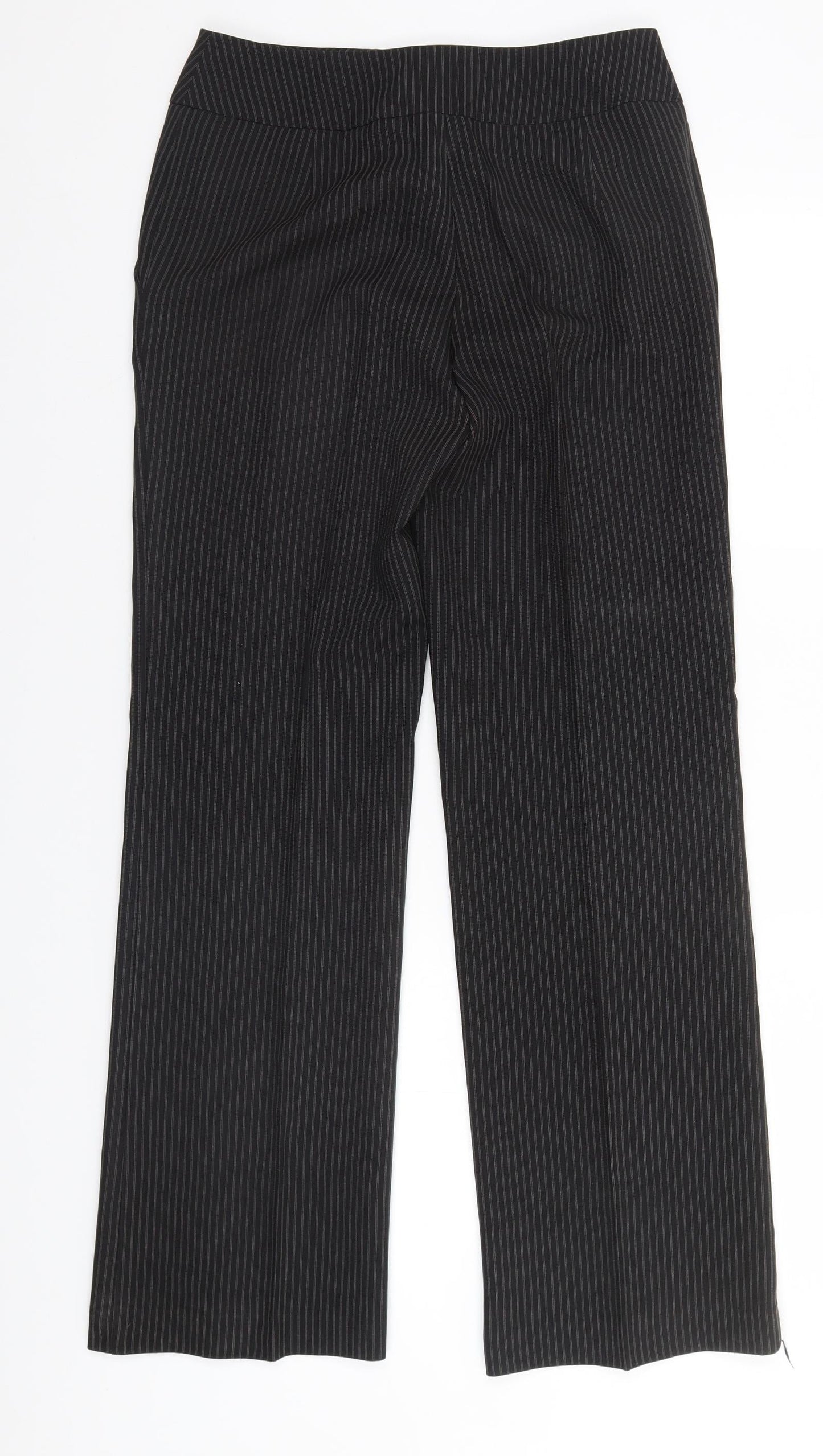 Papaya Womens Brown Striped  Dress Pants Trousers Size 10 L28 in