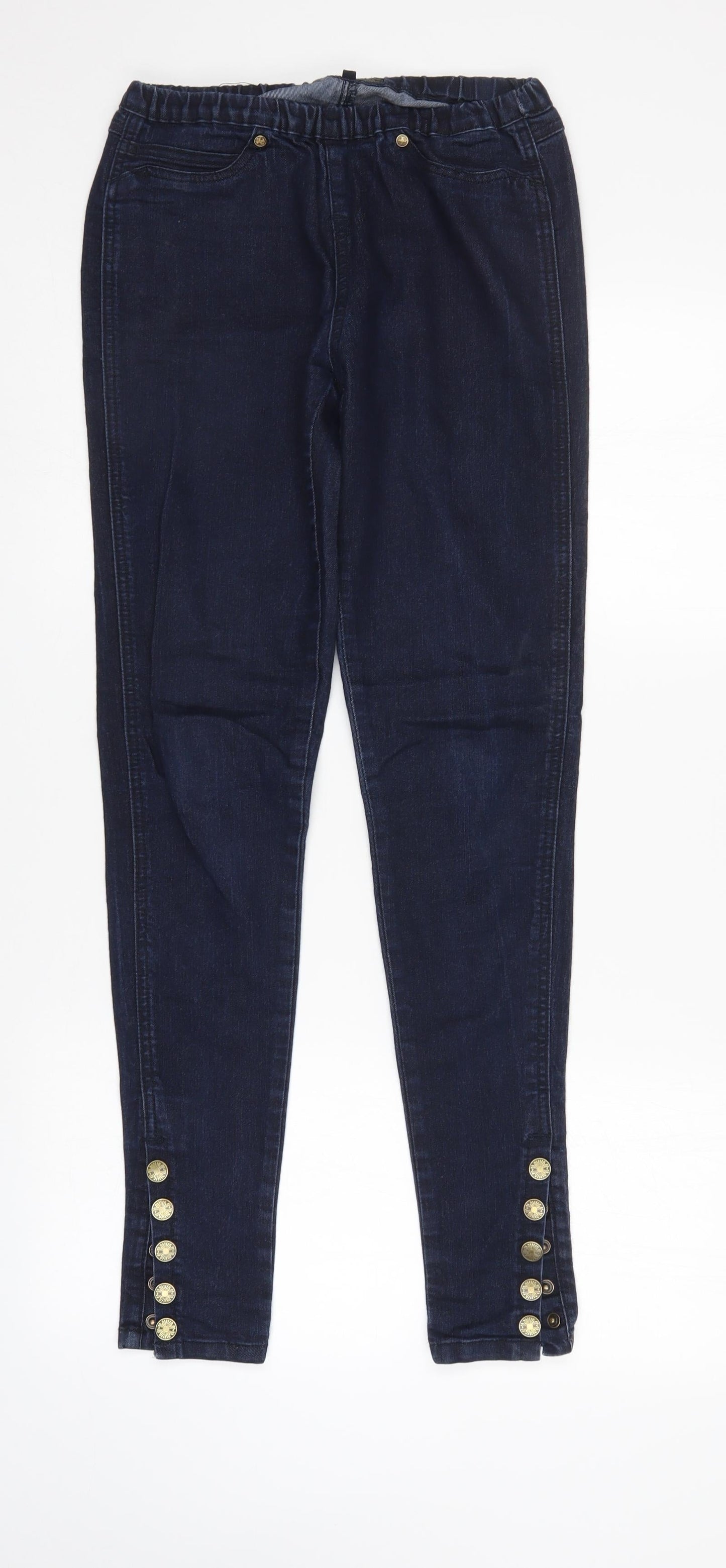YESYES Womens Blue   Tapered Jeans Size 10 L30 in - Elastic Waist