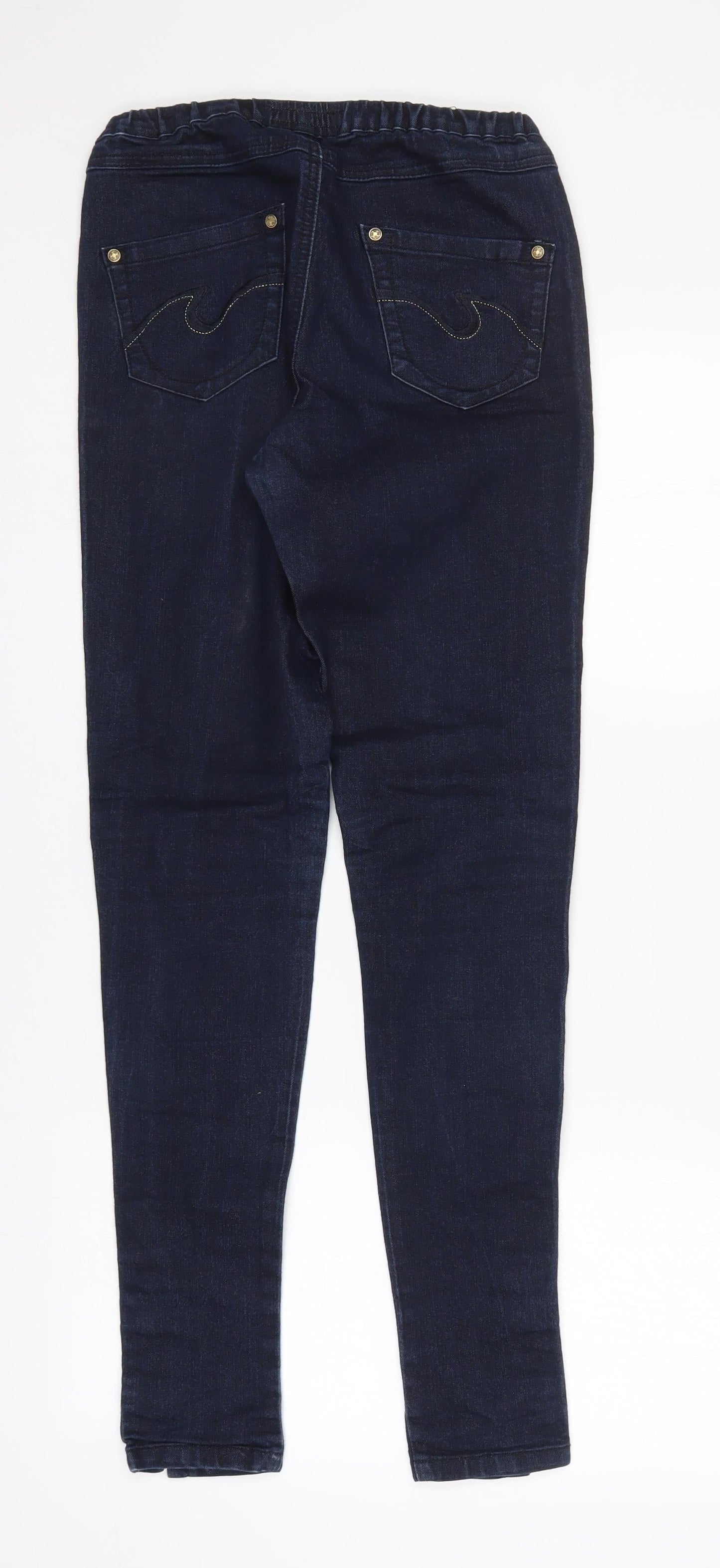 YESYES Womens Blue   Tapered Jeans Size 10 L30 in - Elastic Waist
